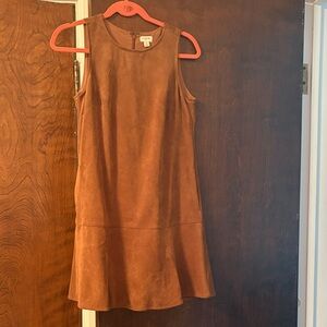 J. Crew Factory Brown Sleeveless Mini Dress